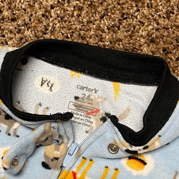 Carters Puppy Dog Feet Pajamas blue size 24 months - Picture 4 of 5